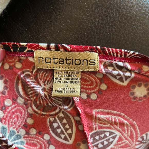 Vintage Notations Floral Red Dress - Picture 5 of 5